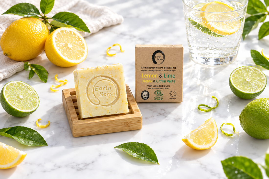 Savon solide citron et citron vert : le réveil frais du matin