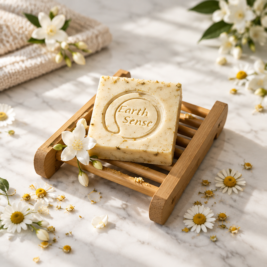 Porte-savon bambou avec savon Jasmin Debuno
