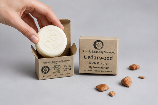 Shampoing solide Bois de Cèdre - emballage fidèle - Debuno